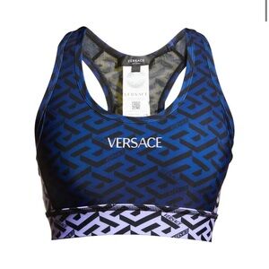 Versace Greca Running Sport Bra | Lycra® | Blue Multi | XS